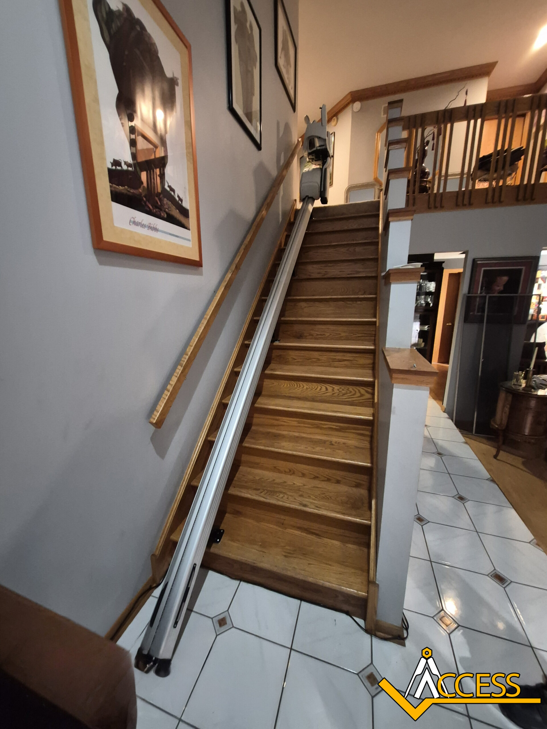 Olympia-Fields-IL-HomeGlide-Stairlift-Install-02-scaled