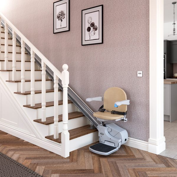 stairs that recently had Stair Lift Installation in Tomah, WI