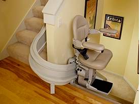 Curved Stairlift in Milwaukee and Appleton