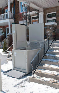 Savaria porch lift in Milwaukee