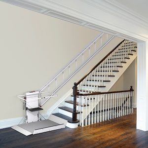 Straight stair lift by Savaria