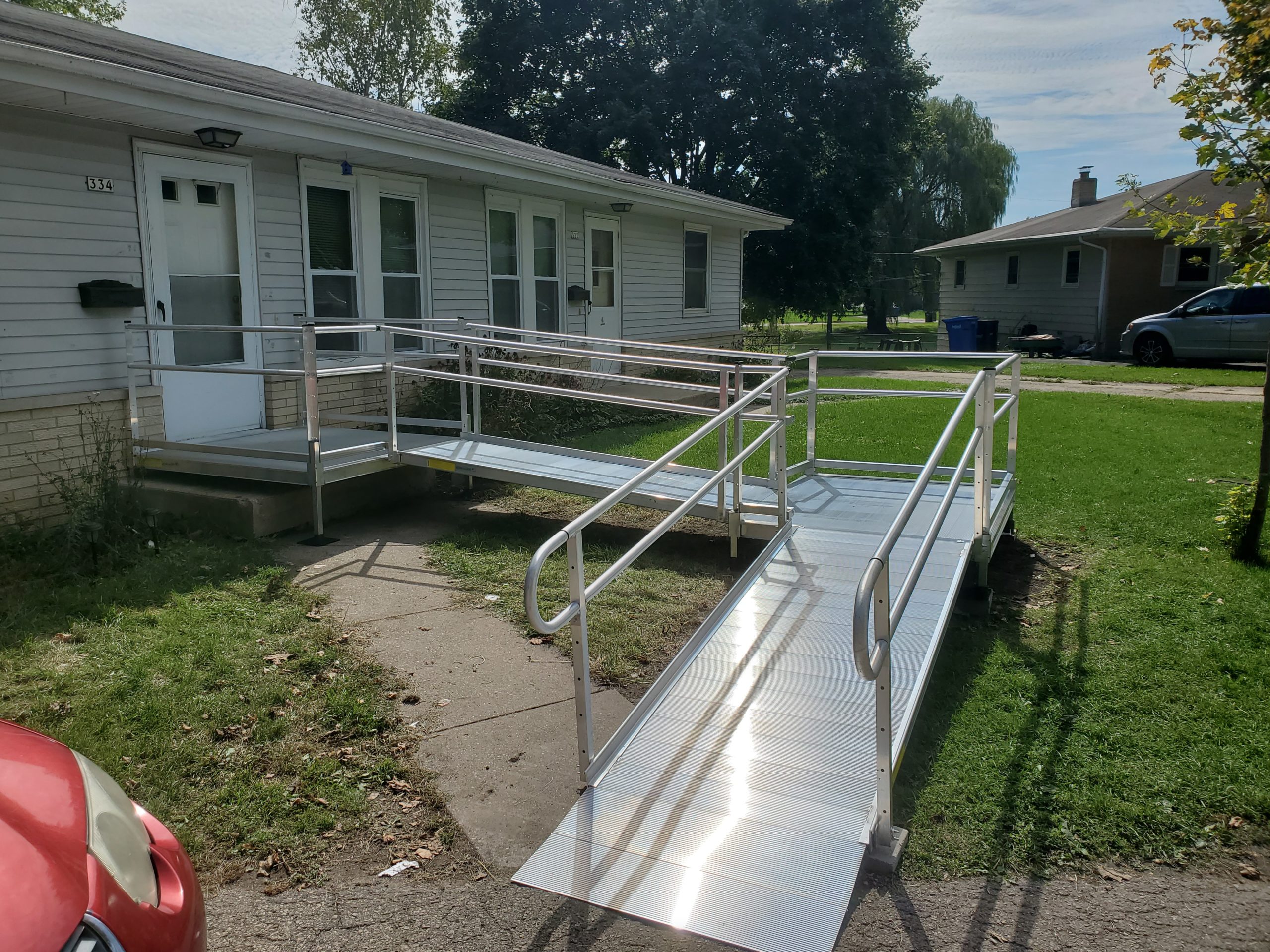 Wheelchair ramp on Oshkosh home