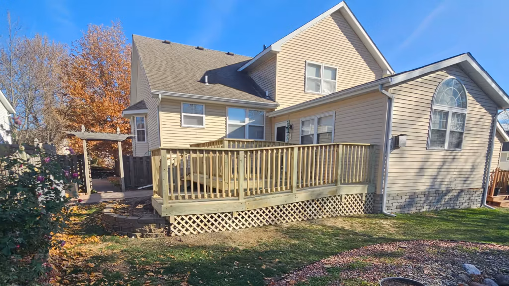 Wood Ramp Installed by Access in Colona, Illinois