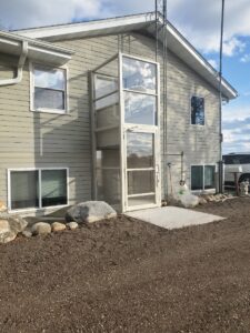 Home elevator in Kankakee, IL, installed outside of existing home