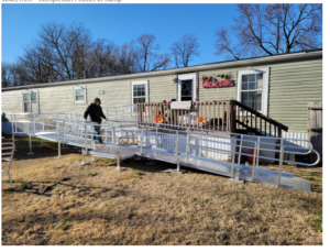 Wheelchair Ramp in Front of Trailer in Wausau, Chicago, Cudahy, Roselle, Madison, Waukesha