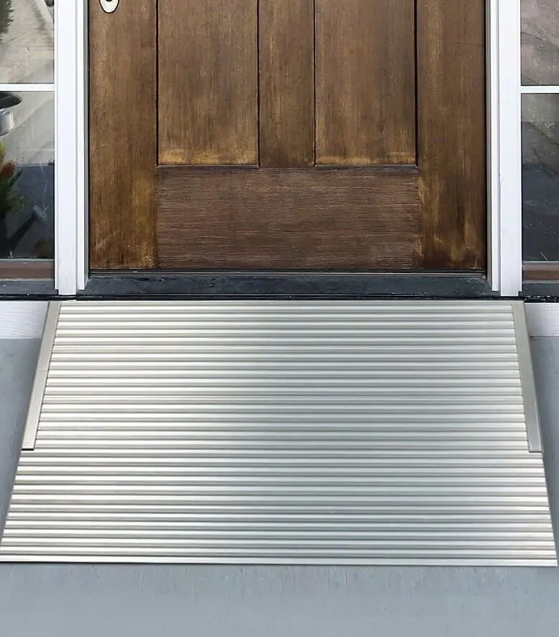 Front-View of Adjustable Aluminum Threshold Ramp from National Ramps