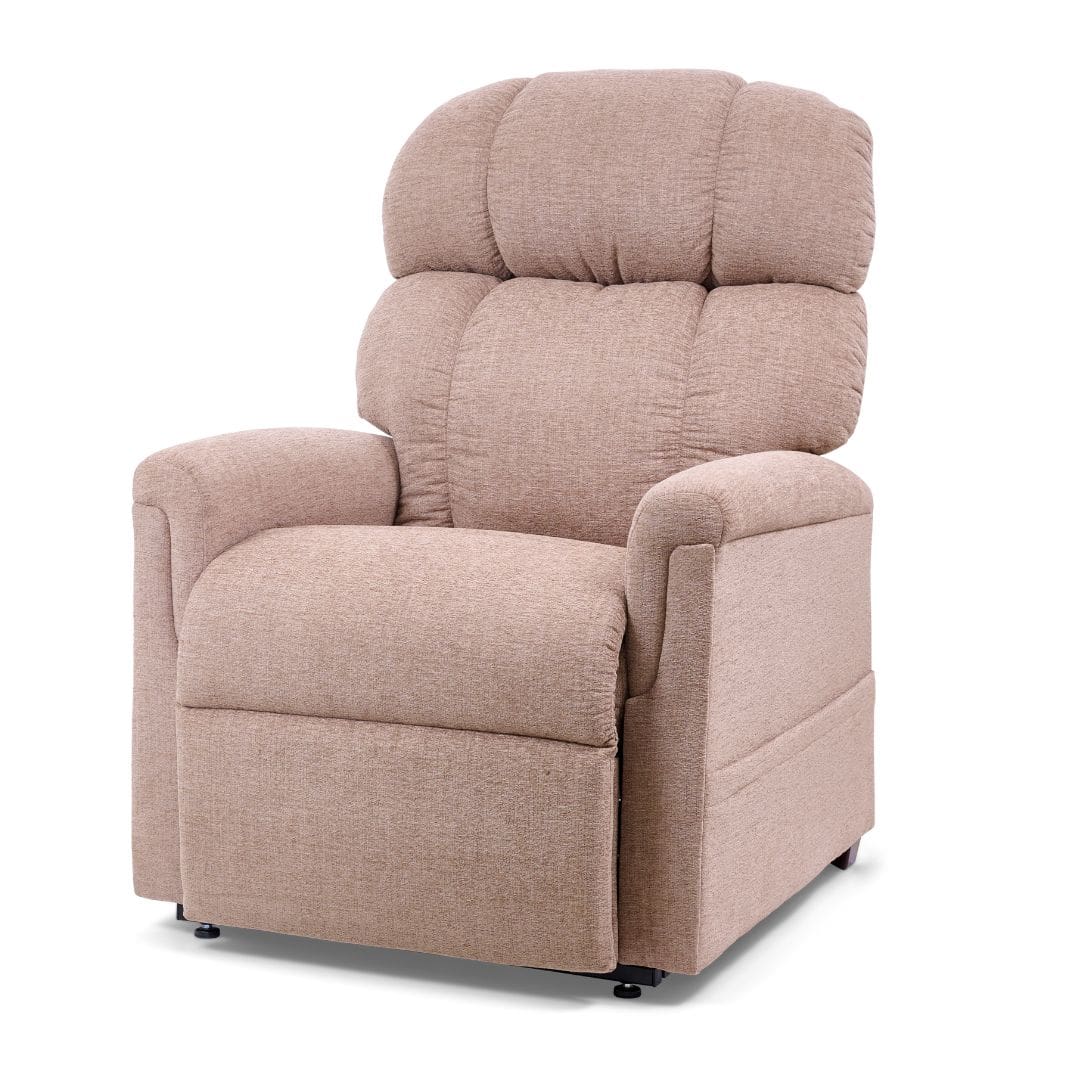 The Comforter Tall - Lift Chair by Golden Technologies is a plush, light brown power recliner with padded armrests, tall backrest, soft cushioning, and multi-position lift functionality designed for optimal comfort and relaxation. The Comforter Tall - Lift Chair by Golden Technologies is a plush, light brown power recliner with padded armrests, tall backrest, soft cushioning, and multi-position lift functionality designed for optimal comfort and relaxation.