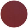 A circular swatch of textured, reddish-brown leather with a subtle grain pattern, ideal for upholstering seat cushions on the Freecurve Curved Stair Lift by Handicare.