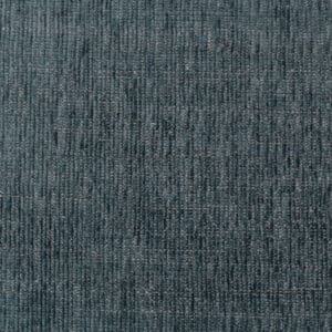 Close-up of a blue-grey textured fabric with a subtle vertical striped pattern, showing fine threads and a soft, woven appearance.