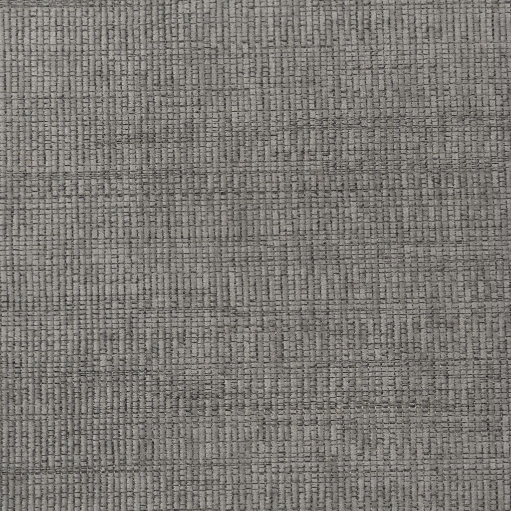 A close-up view of a textured gray fabric with a woven pattern, featuring small rectangular shapes arranged in a grid-like structure.