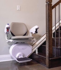 Savaria K2 Plus stairlift photo shoot in a home