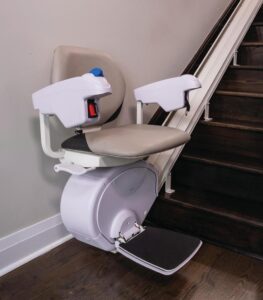 Savaria K2 Plus stairlift photo shoot in a home.