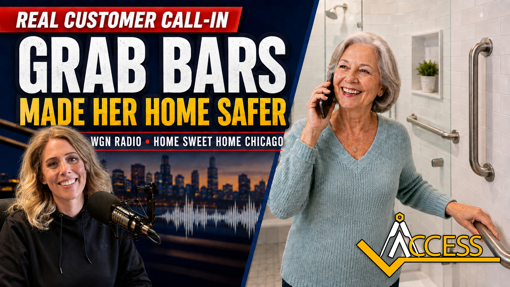 Access Elevator Customer Shares Her Grab Bar Installation Experience on WGN Radio